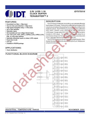IDT5T9316NLGI datasheet  